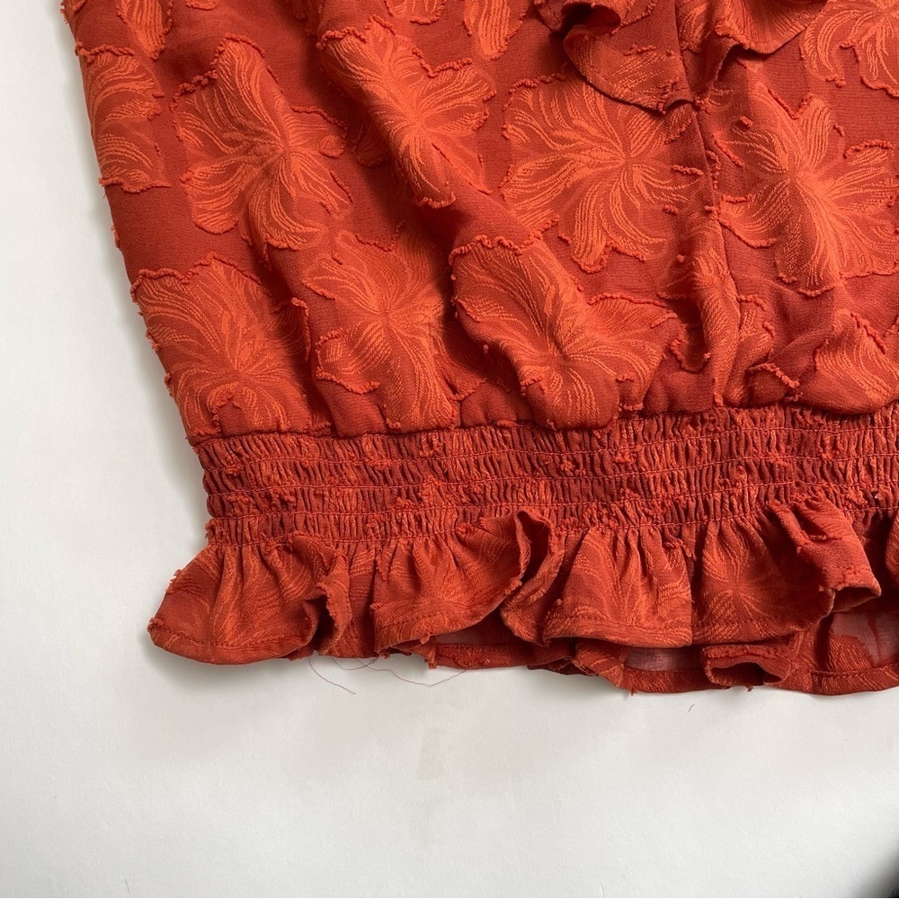 BY ANTHROPOLOGIE textured tie back cinched waist long sleeve blouse - Picture 5 of 8